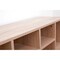 Basicwise Natural Wooden Shoe Cubicle Storage Entryway Bench with Soft Cushion for Seating QI003385 - alternate 6